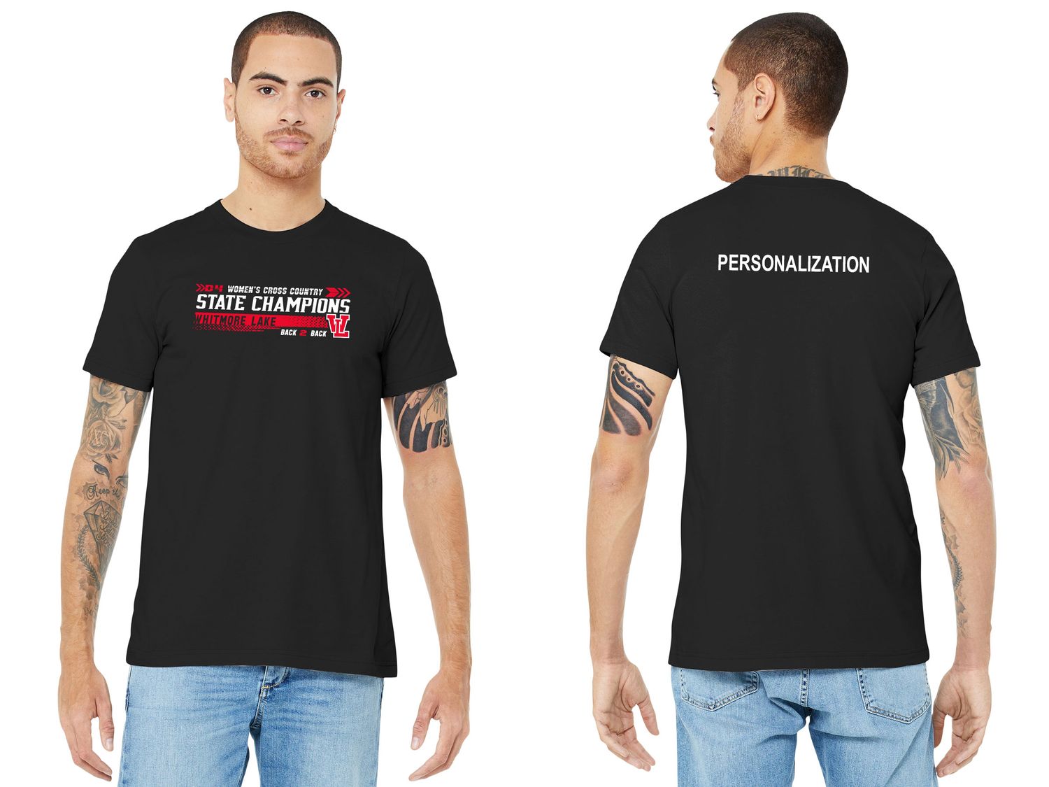 Adult Bella & Canvas Short Sleeve Tee- Black, Heather Grey Adult Bella & Canvas Short Sleeve Tee- Black, Heather Grey