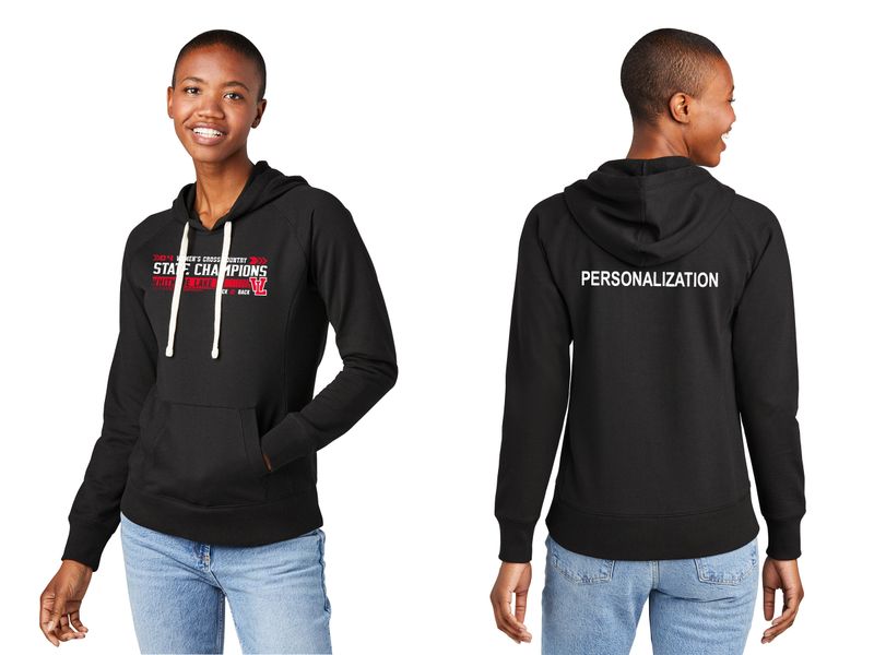 Women's Re-Fleece Hoodie- Black, Light Grey