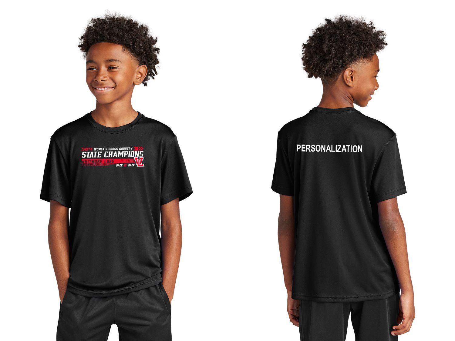 Youth Performance Short Sleeve T - Black, Concrete Heather Grey Youth Performance Short Sleeve T - Black, Concrete Heather Grey