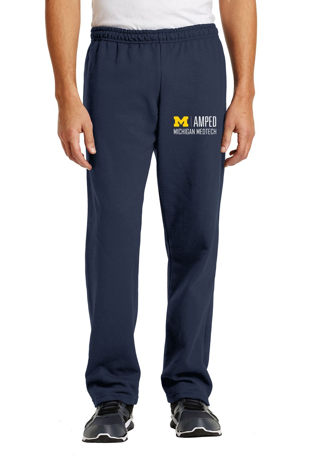 Unisex Heavy Blend Open End Sweatpants- Navy,  Sport Grey