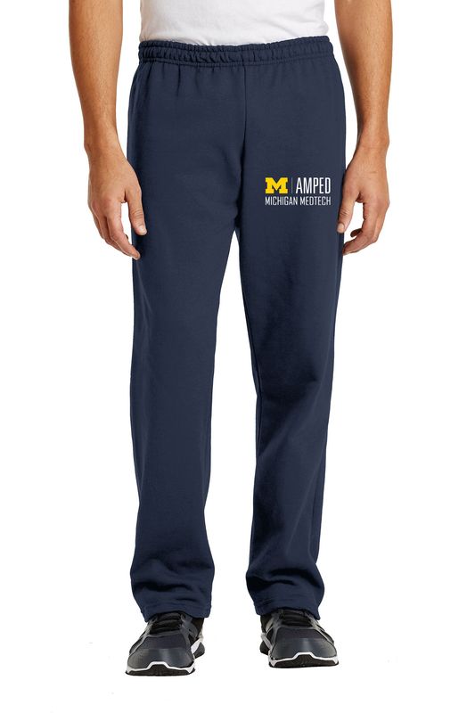 Unisex Heavy Blend Open End Sweatpants- Navy,  Sport Grey
