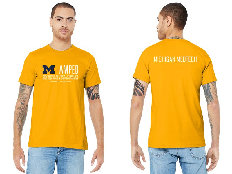 Adult Bella & Canvas Short Sleeve Tee- Navy, Maize