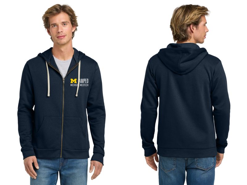 Unisex Santa Cruz Zip Hoodie-Navy