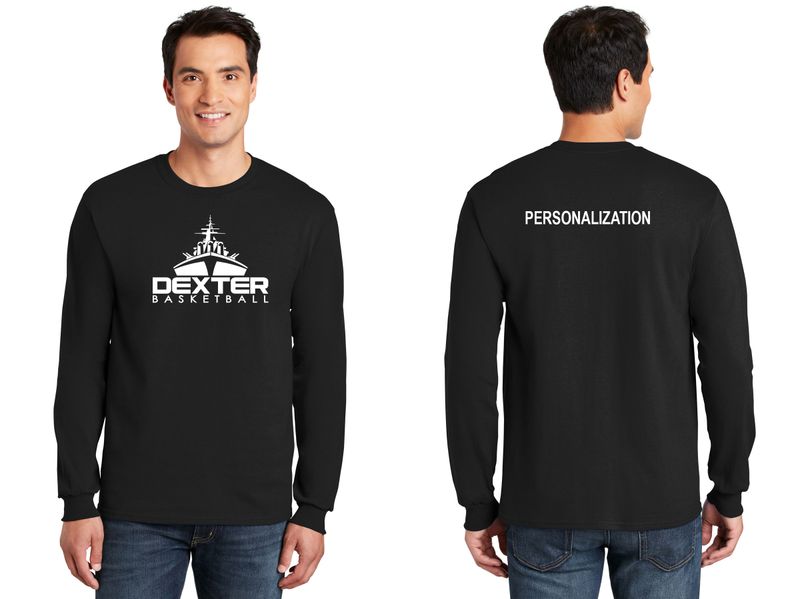 Adult Basic Cotton Long Sleeve T-Shirt-White, Black, Sport Grey