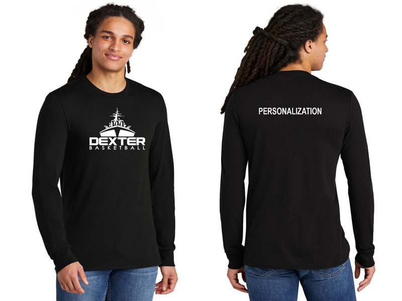 Unisex District Perfect Tri Long Sleeve Tee - Black, White, Grey