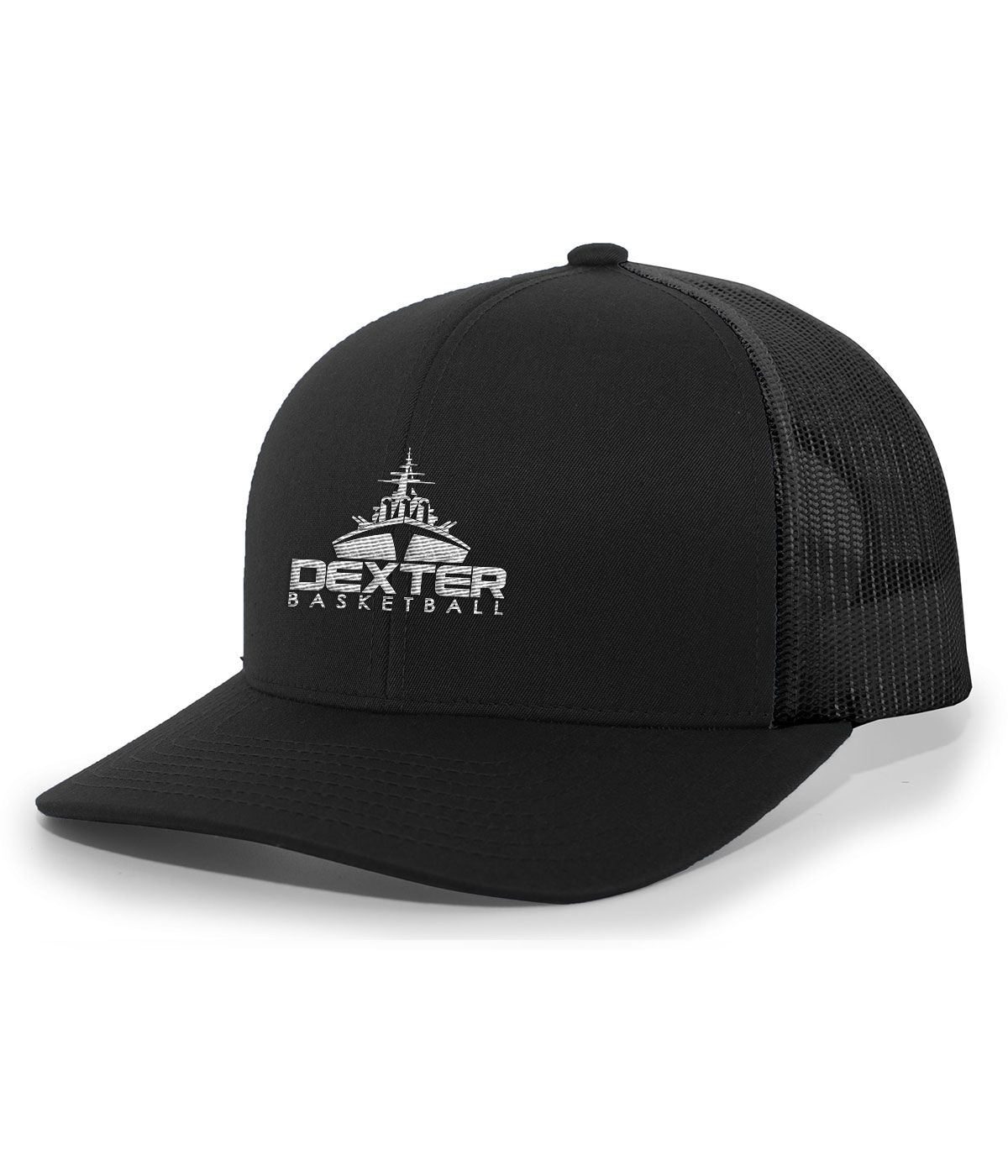 Trucker Snapback Cap- Black