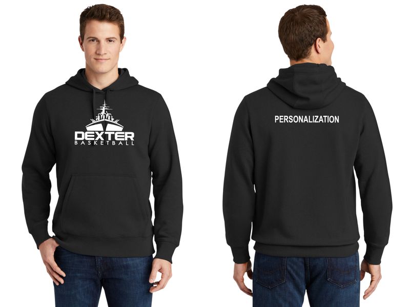 Adult Pullover Hooded Sweatshirt- Black, Athletic Heather