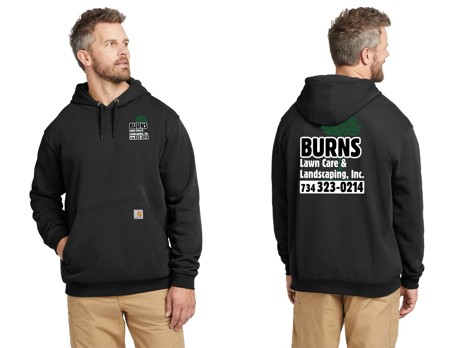 Carhartt Midweight Hooded Sweatshirt (Screen print) - Black Carhartt Midweight Hooded Sweatshirt (Screen print) - Black