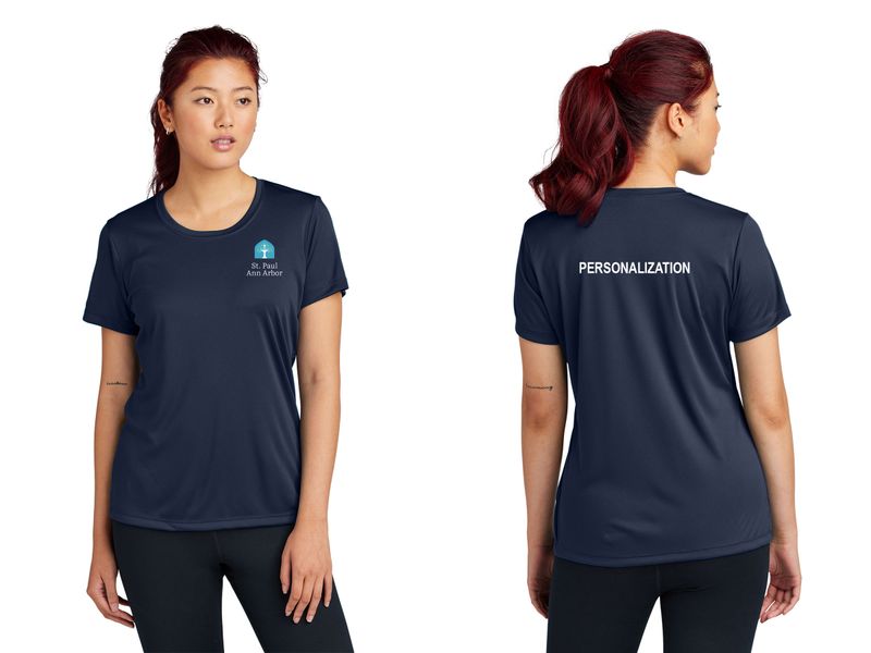 Ladies Performance Tee-Navy
