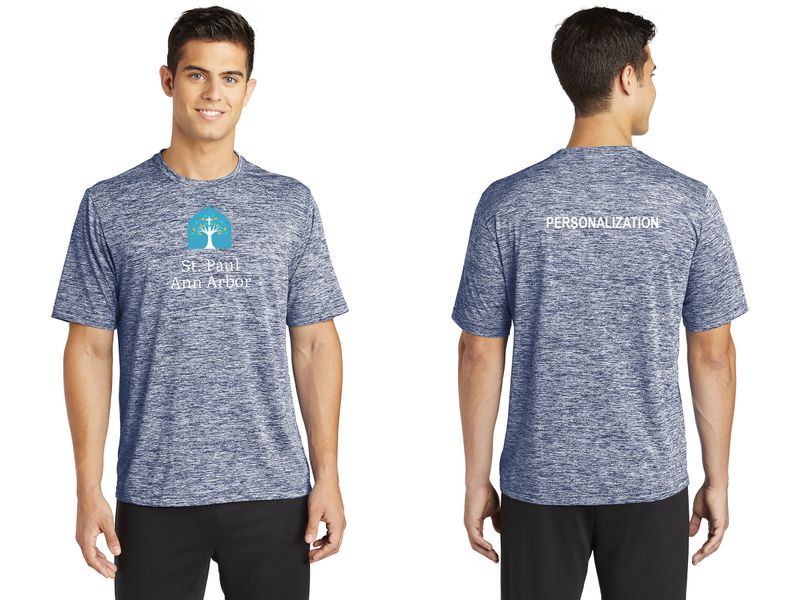 Unisex Electric Heather Sport T-shirt: Navy
