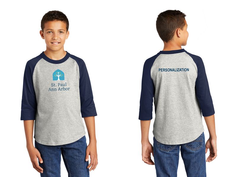 Youth Baseball Tee-Navy