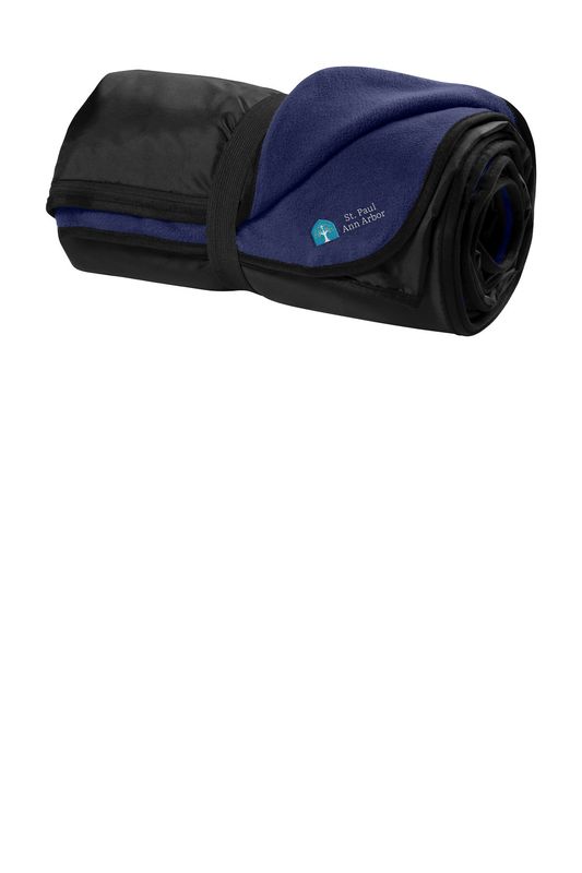 Fleece & Poly Blanket - Navy