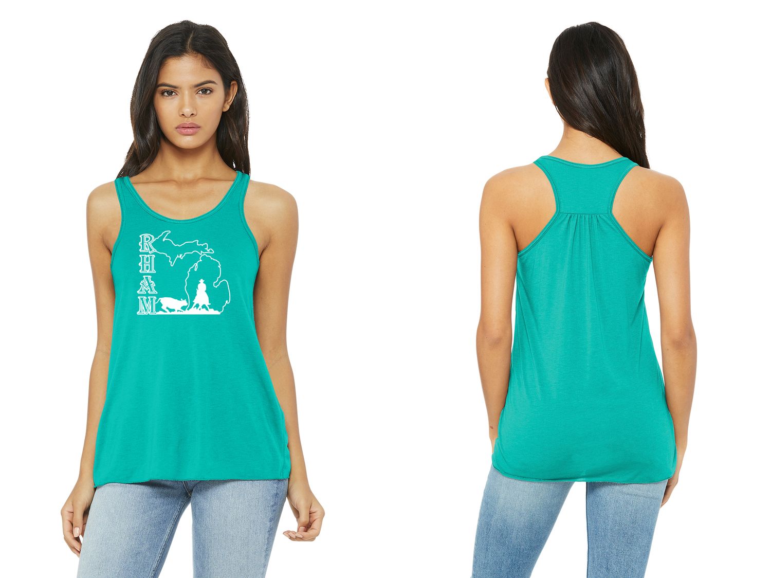 Women’s Bella+Canvas Racer Back Tank- Teal