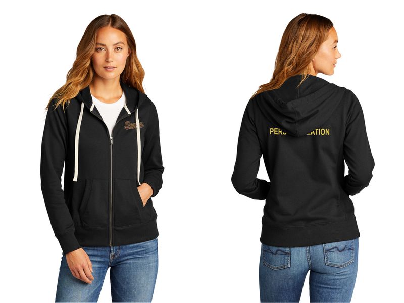 Women&#39;s Re-Fleece Full-Zip Hoodie-Black, Maroon
