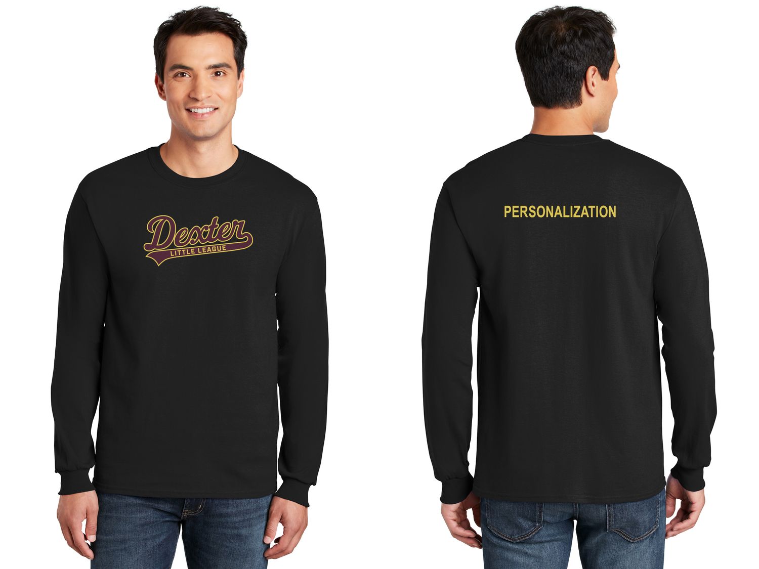 Basic Cotton Long Sleeve T-Shirt- Black, Maroon