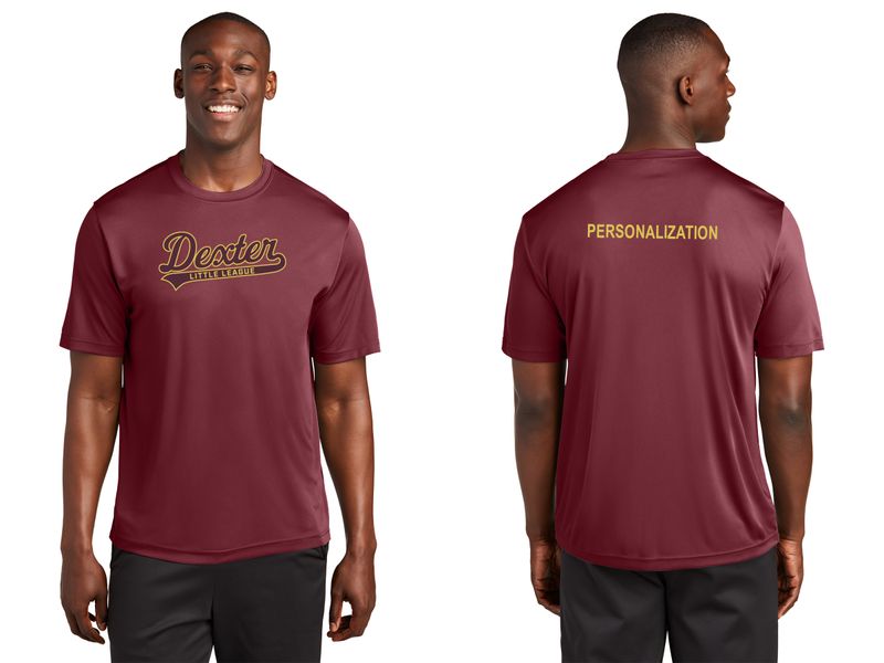 Short Sleeve Performance Tee (Adult and Youth sizes) - Maroon, Black