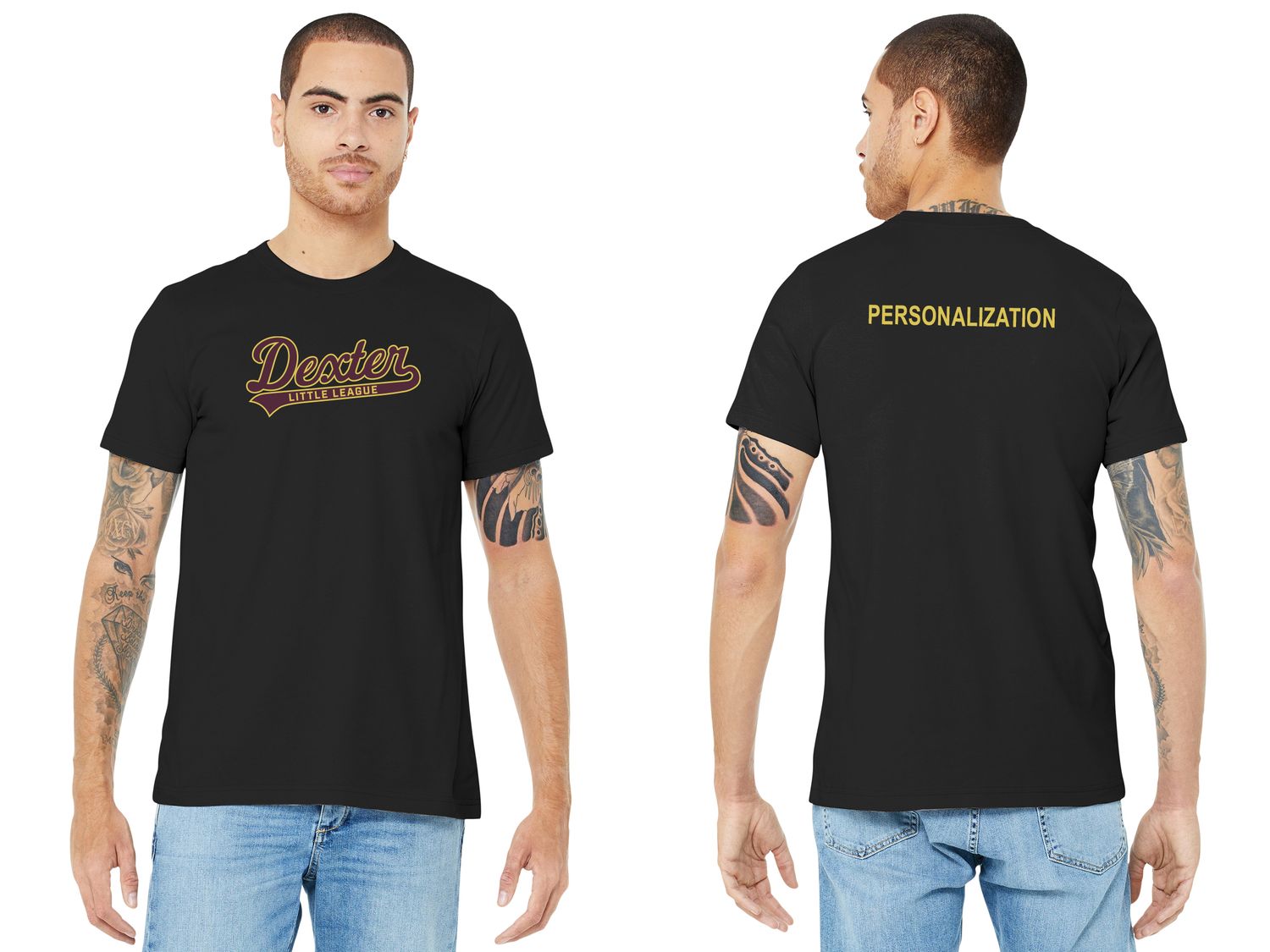 Soft Cotton Blend Short Sleeve Tee- (Adult and Youth Sizes) - Black, Maroon
