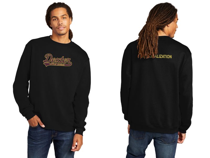 Unisex Champion Crewneck Sweatshirt- Maroon, Black
