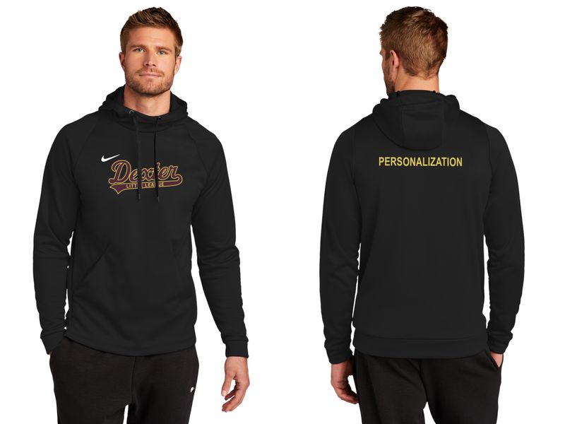Adult Nike Therma-FIT Pullover Fleece Hoodie- Black, Maroon