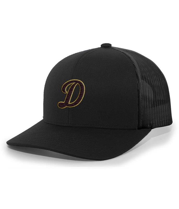 Trucker Snapback Cap- Black