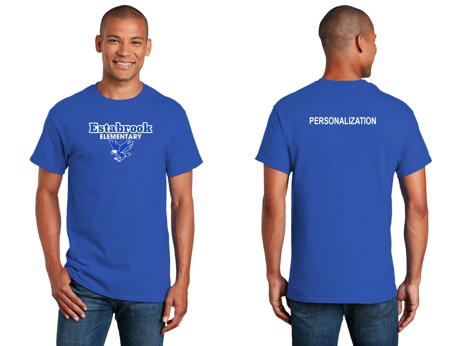 Adult Unisex Cotton Tee- Royal, Sport Grey, White