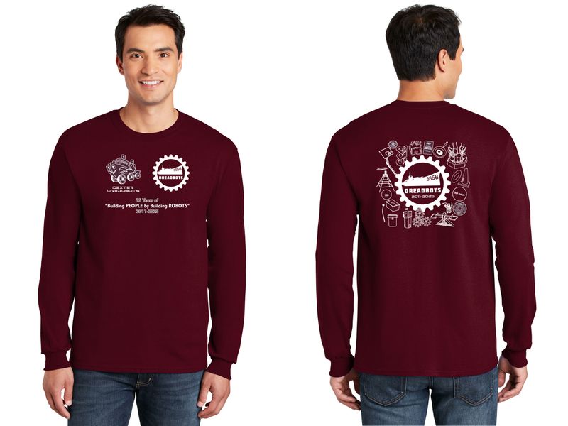 Long sleeve Cotton Tee-Maroon