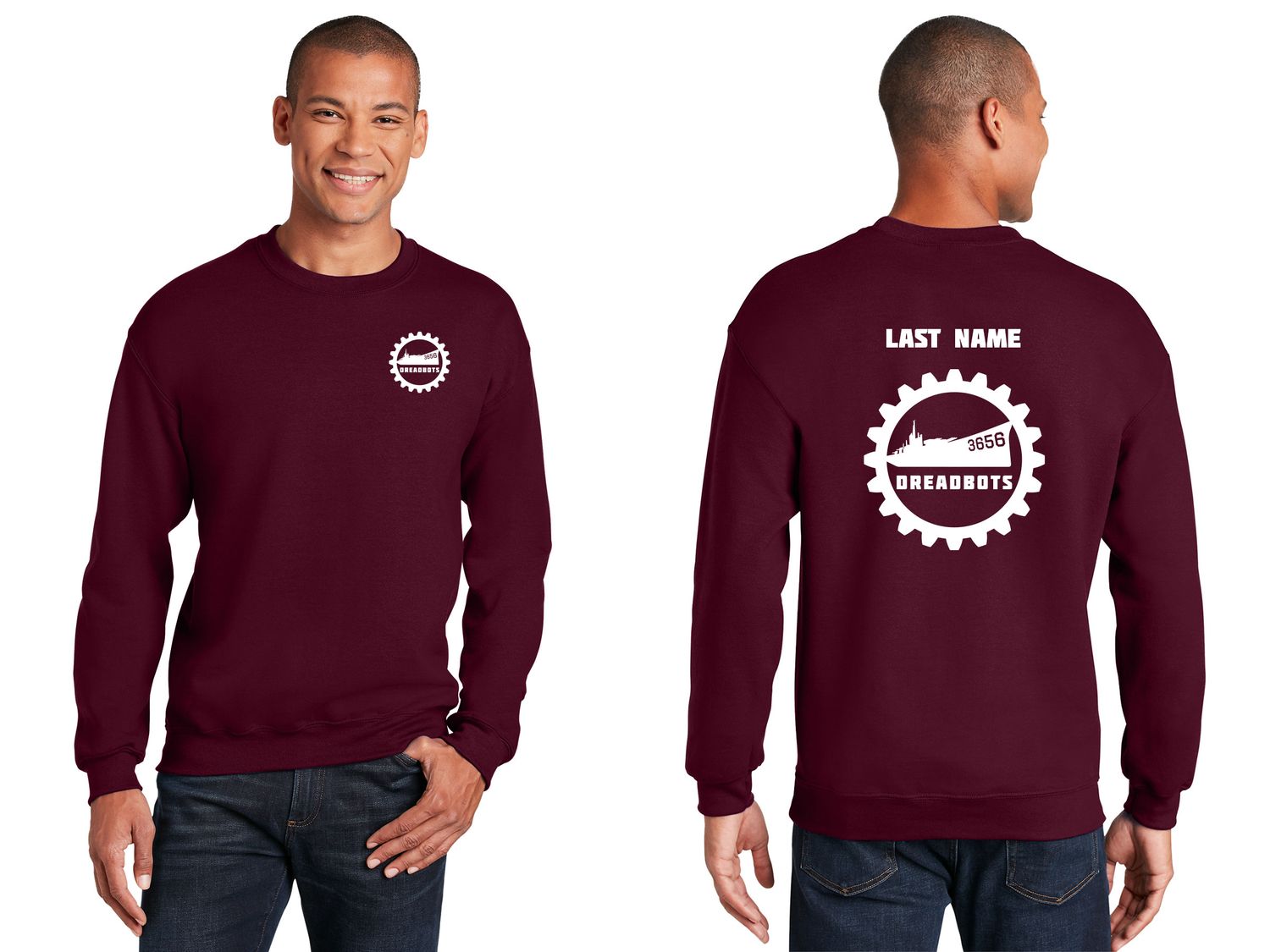 Adult HeavyBlend Crewneck Sweatshirt- Maroon