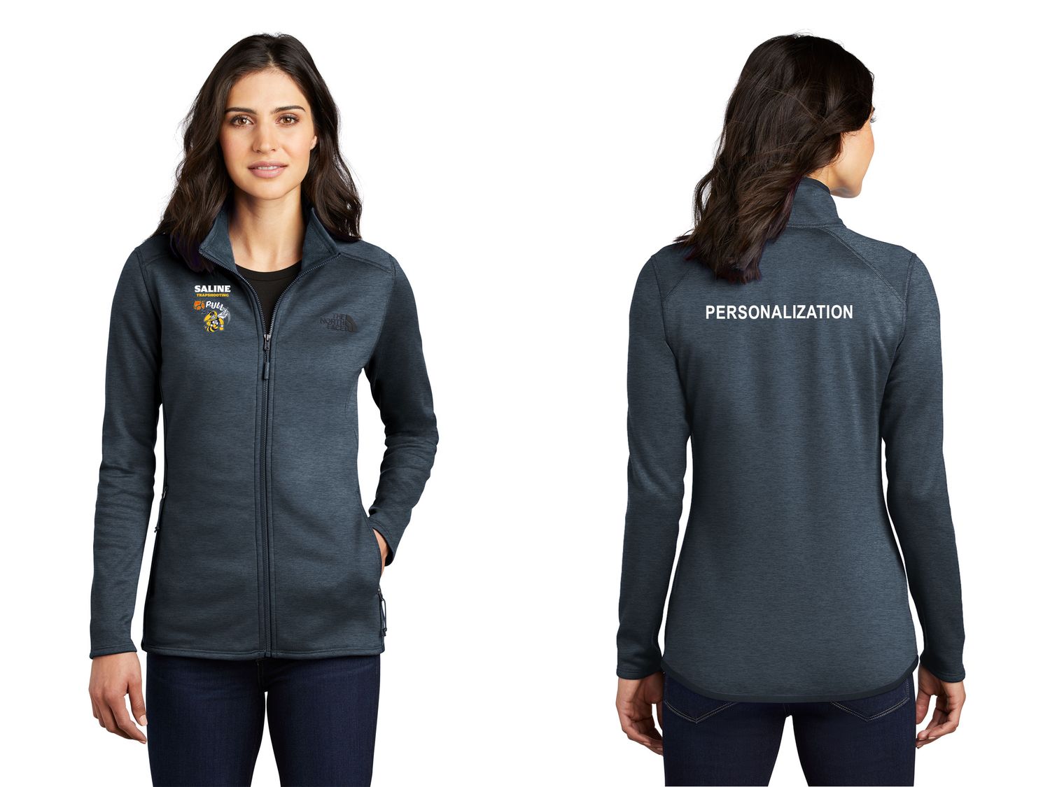NEW: Ladies North Face Skyline Full-Zip Fleece Jacket - Navy Heather