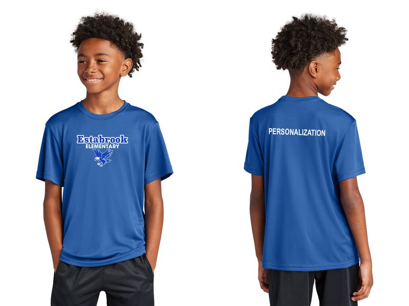 Youth Short Sleeve Performance T-shirt-Royal, Grey Concrete, White