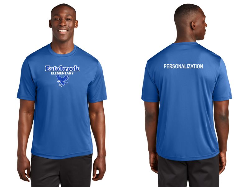 Adult Short Sleeve Performance Tee- Royal, Grey Concrete, White