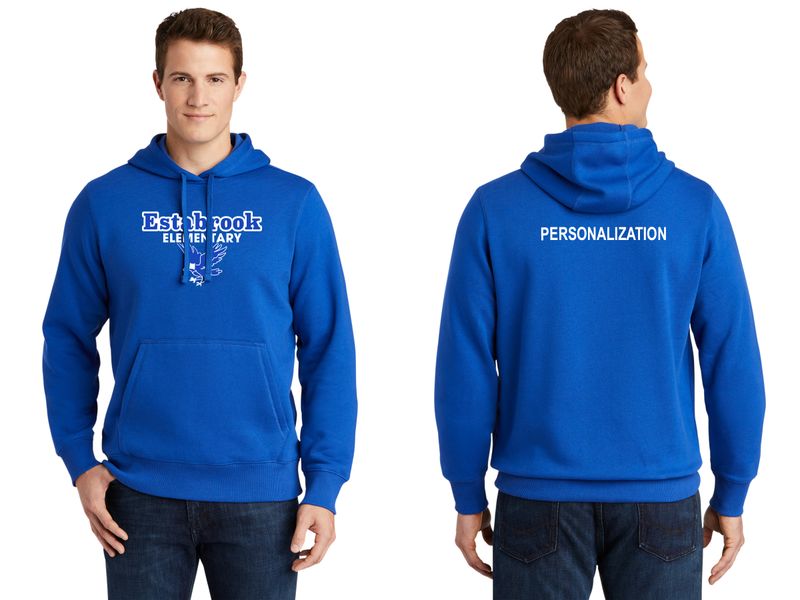 Adult Pullover Hooded Sweatshirt- Royal, Vintage Heather