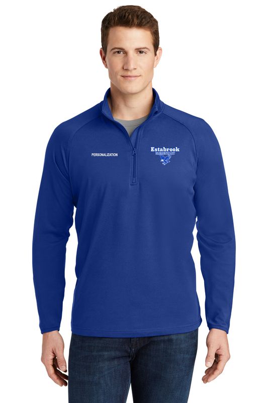 Adult Men's Stretch 1/4 Zip- Royal, White, Heather Grey