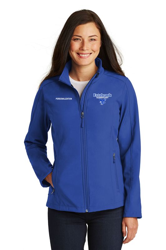 Women's Active Soft Shell Jacket- Royal, Pearl Grey Heather