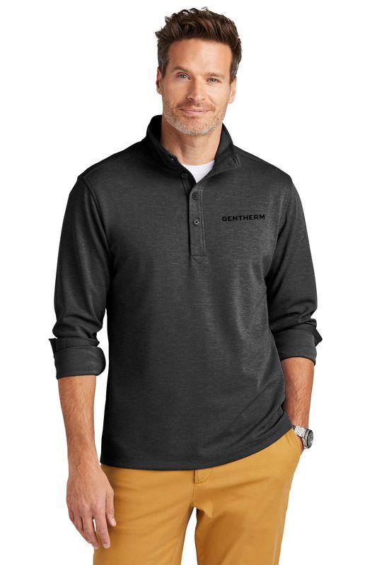 Brooks Brothers Mid-Layer Stretch 1/2-Button-up -Black/Grey
