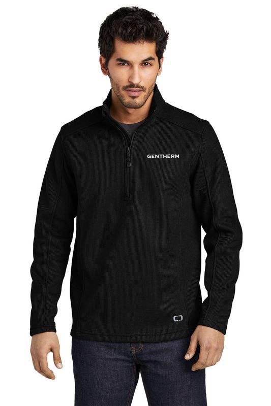 NEW OGIO Grit Fleece 1/2 Zip- Diesel Grey Heather, Black