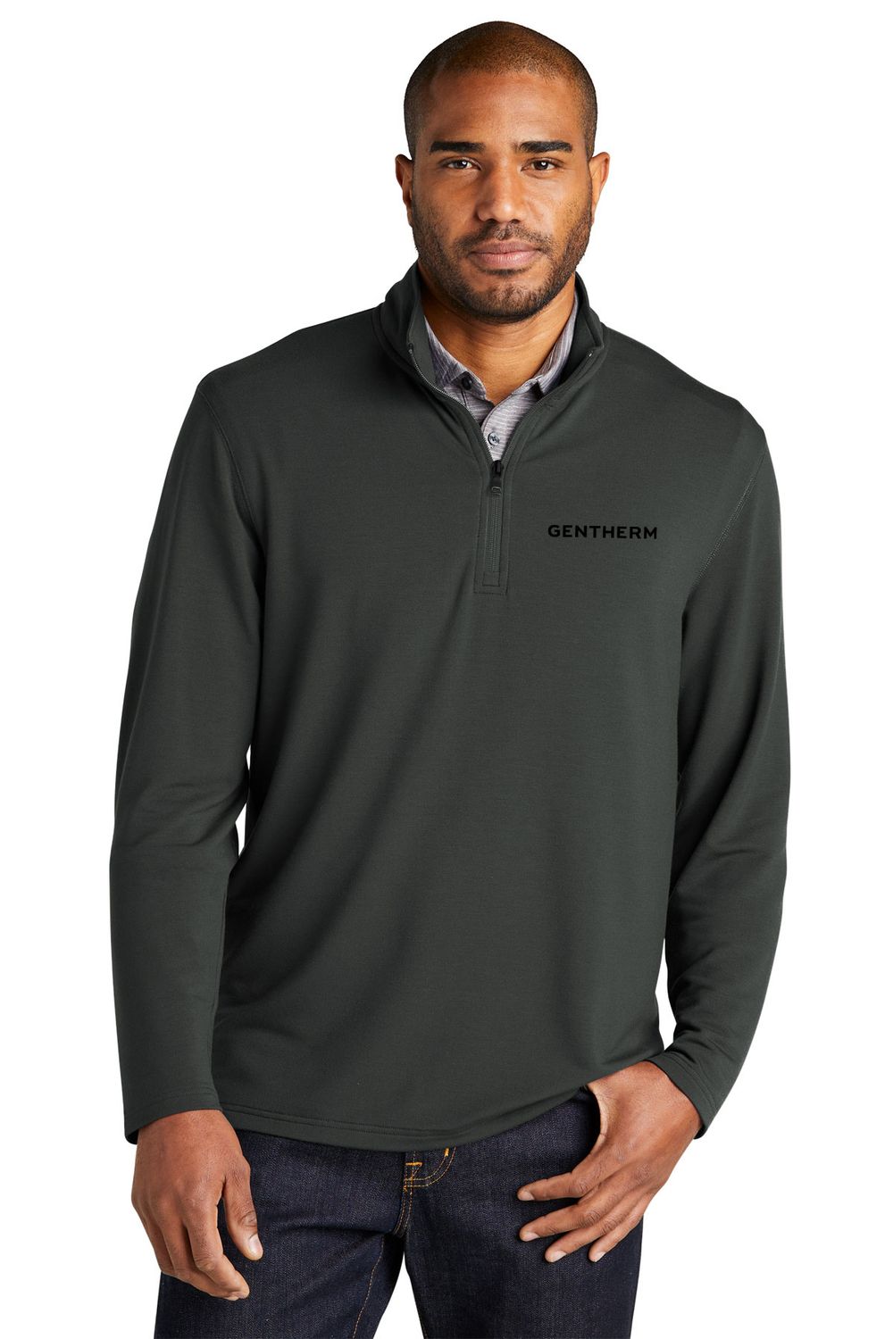 NEW Microterry 1/4 Zip Pullover-Charcoal, Black
