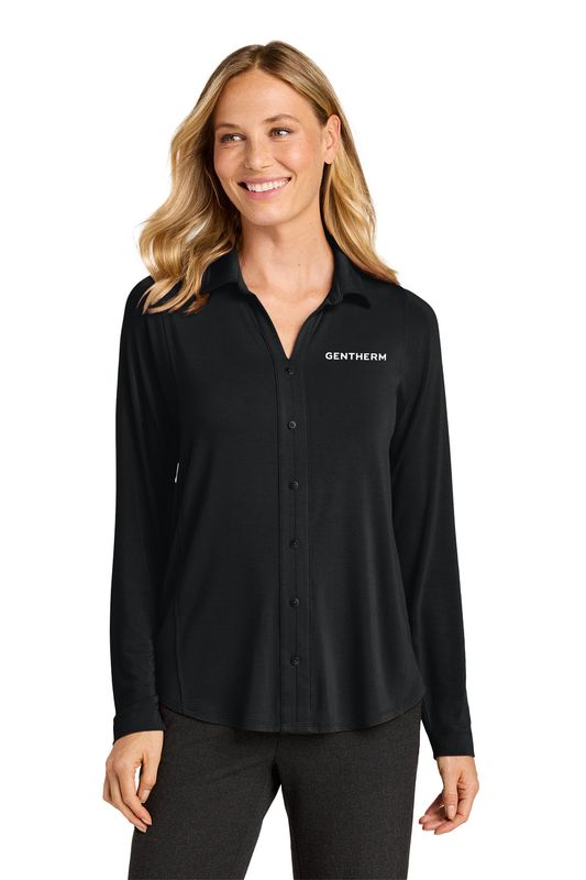 NEW Port Authority Women’s Luxe Knit Button Tunic- Black