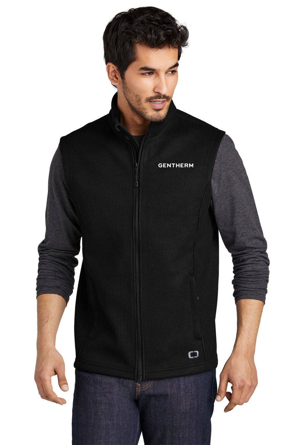 NEW OGIO Grit Fleece Vest- Black/ Grey