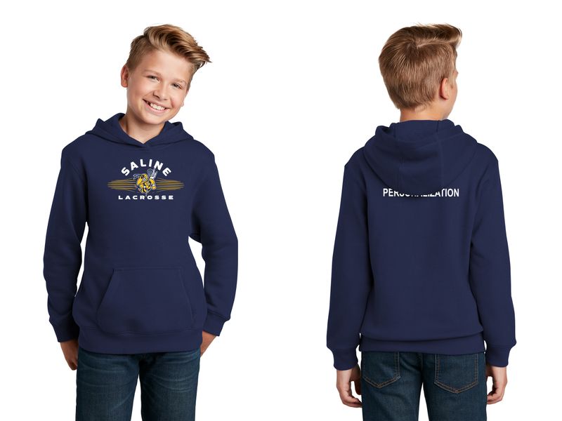 Youth Pullover Hooded Sweatshirt -Navy
