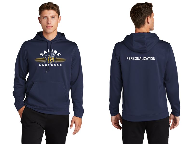 Performance Fleece Hooded Pullover -Navy