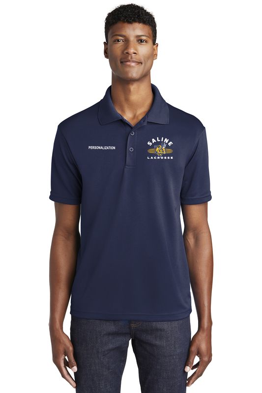 Unisex Racer Mesh Performance Polo - Navy/Heather Grey/White