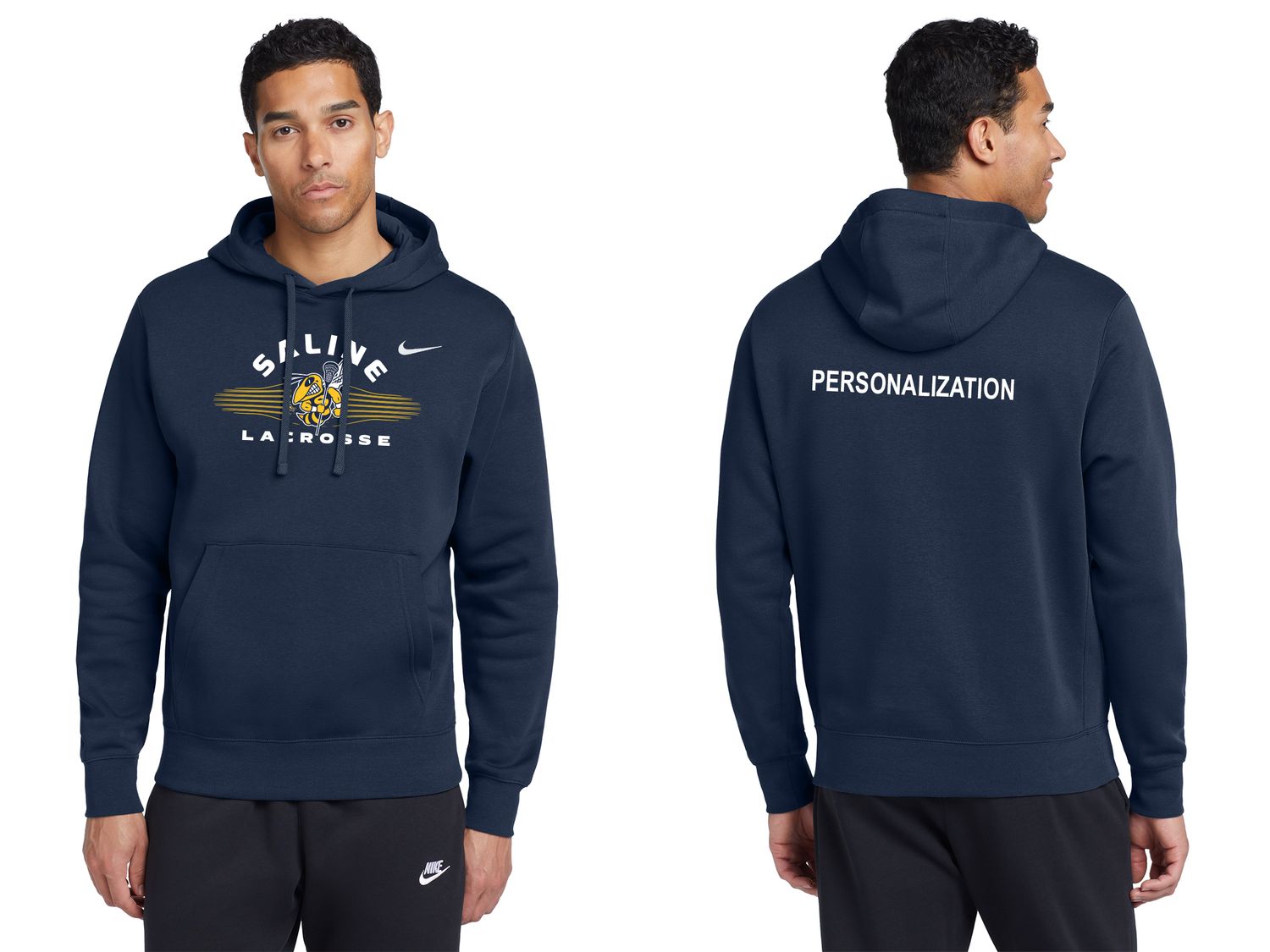 Nike Club Fleece Pullover Hoodie-Navy