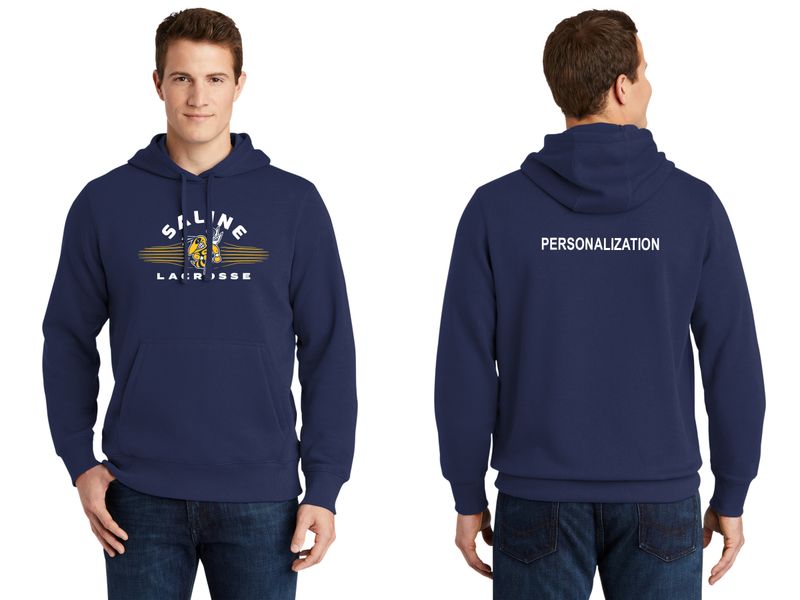 Unisex Pullover Hooded Sweatshirt -Navy/Heather Grey