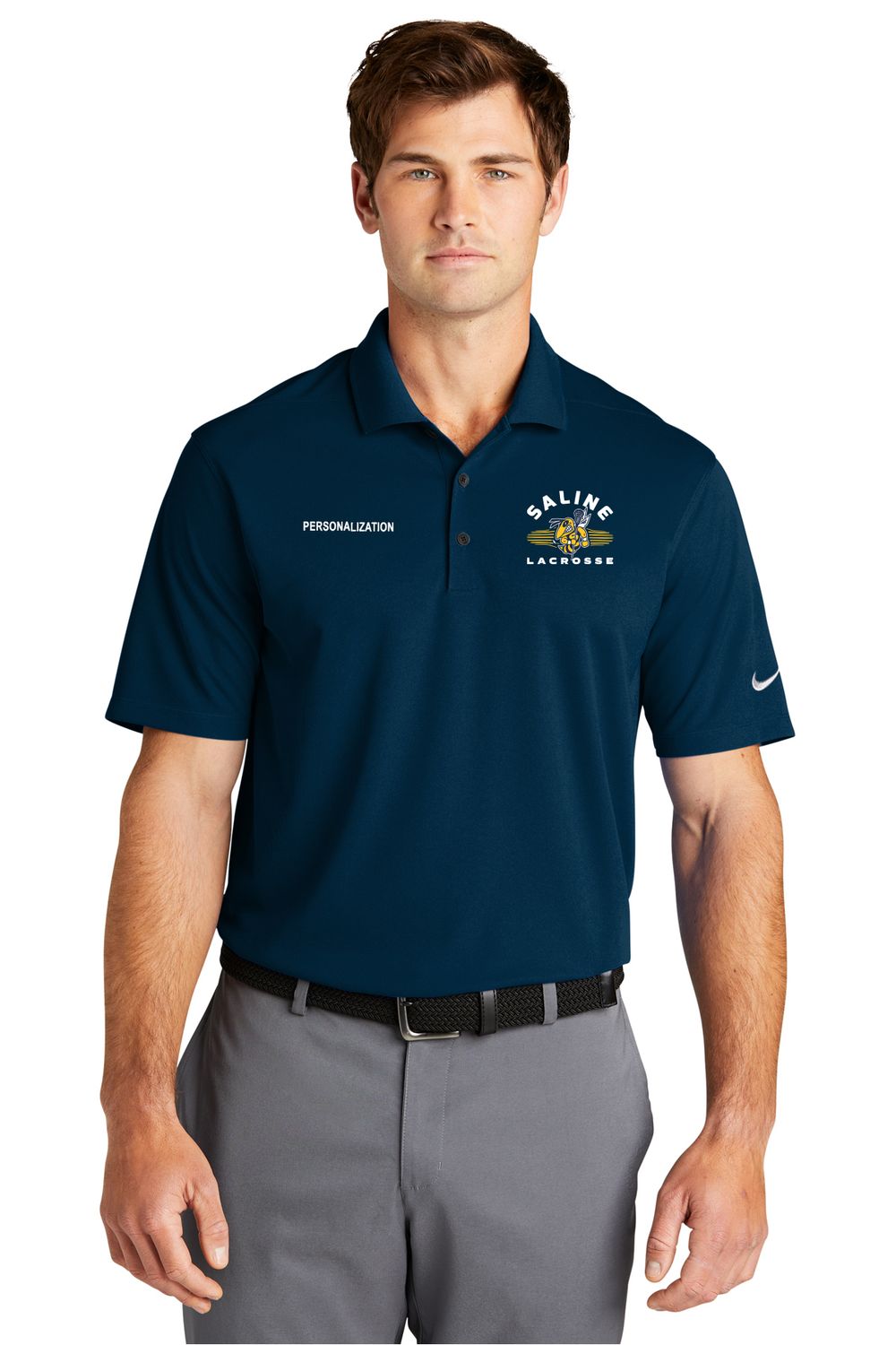 Nike Dri-FIT Micro Pique 2.0 Polo - Navy/Grey/White