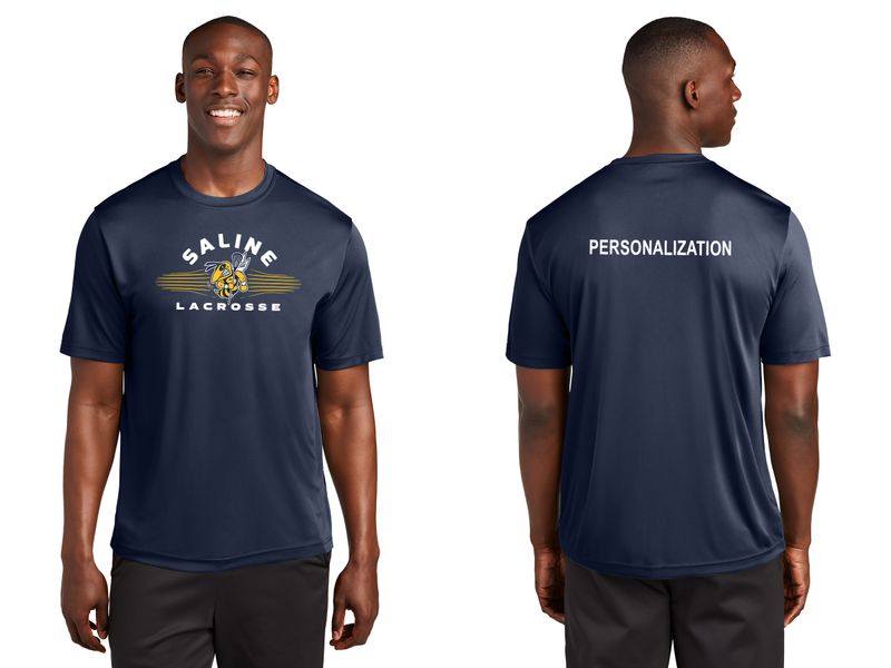 Unisex Short-Sleeve Performance Tee -Navy/Grey/Navy Heather/Grey Heather