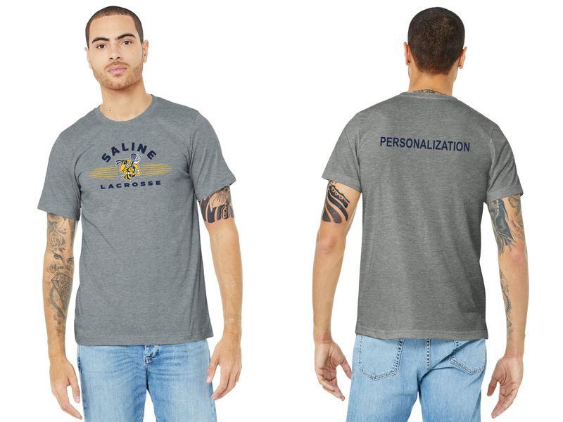 Unisex Heather CVC Short Sleeve Tee - Grey or Navy