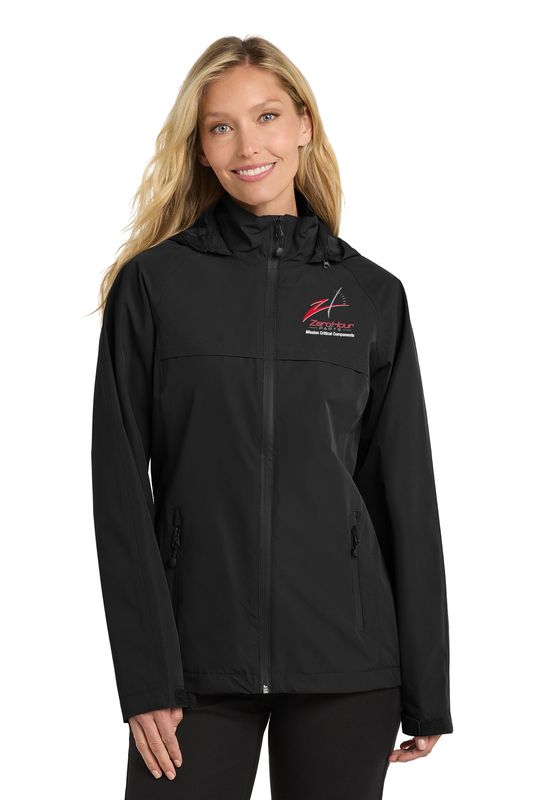 Port Authority Ladies Waterproof Jacket- Black