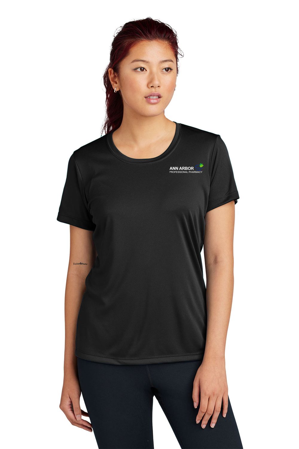Women's Performance Short Sleeve Tee-Black or Silver