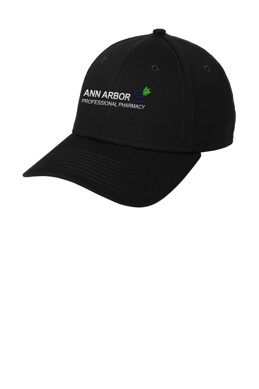 Structured Stretch Cotton Cap-Black