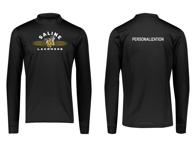Wicking Mock Turtleneck- Black
